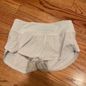 Lululemon Speed up shorts white size 2
